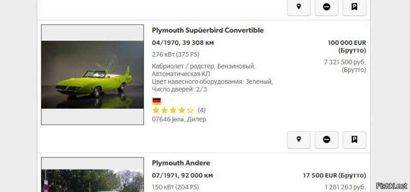 Plymouth Superbird 1970: интересный автомобиль