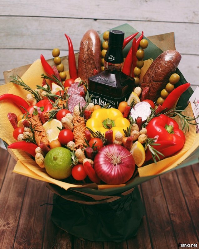 Продукты, вместо цветов и ухаживаний