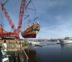 Линейный корабль «Полтава» спущен на воду