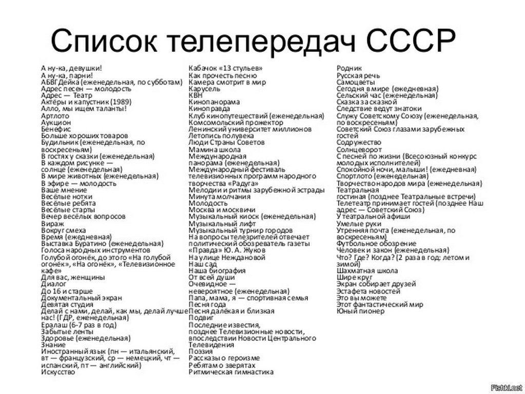 Список ссср. Телепередачи перечень. Телевизионные передачи список. Советские каналы список. Телепередачи СССР список.