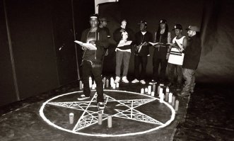 Скорее всего хотели беса из него изгнать....