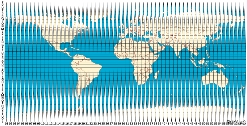 Тут ещё от проекции зависит.  Вот проекция Гаусса-Крюгера. В ней наиболее точно отображены пропорции стран и континентов.