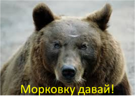 Сибиряк этот очень нежно сказал "козел". Очевидно медведь ему понравился.