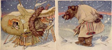 Гением он показаться может только взрослому. Да и то, не шибко чуткому. В детстве такое не нравится. Они мрачные и по-карикатурному нарисованные, это не для детей. Я любил светлые и более конкретные рисунки. А так как, в основном, рос на русских сказках, то и художники в моих книжечках были другие.