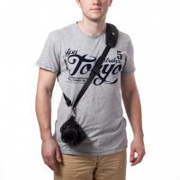 Вот такой ремень использую. Шедший с камерой оказался узок и чересчур врезался в шею. Плечевой куда удобнее)