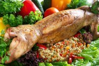 Заяц фаршированный яблоками - под водочку, самое то!