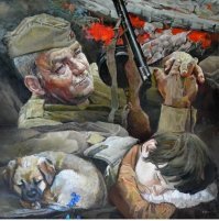 что за оружие у бойца ? суоми ? ранний ППД ? подскажите кто знает