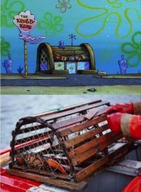 А мистеру Крабсу тогда уже 76!))) А выглядит бодрячком!) А "Красти Крабс" на самом деле ловушка для лобстеров));)