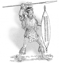 Кто не знает - на гербе щит зулусов и два ассегая. Это вооружение не для охоты!