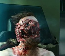 Это из Элизиум. Тоже недурно. Но вероятно это не грим, а компьютерная графика