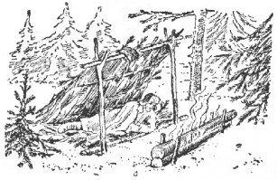 ШАЛАШ для выживания в зимнем лесу