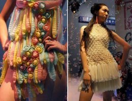 чет платье из презервативов напомнило