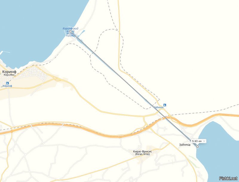 Коринфский канал - самый узкий канал в мире