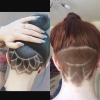 На правой фотке куриные лапки. Это автограф парикмахера или клиент - курица?..