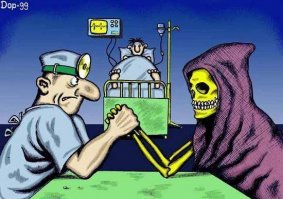 Есть масса картинок на тему реанимации и борьбы за жизнь. Но оставить тут захотелось лишь эту. С уважением.