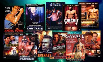 Почему-то всегда забывают упомянуть такого, на мой взгляд, отличного киноактера боевиков, как Оливье Грюнер - французский актёр, бывший чемпион мира по кикбоксингу.