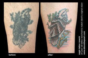 Красиво, креативно. Как определённое искусство - имеет право на существование.
Но, нужно крепко подумать прежде чем набить тату. 
Пока свежее выглядит замечательно. 
Но спустя некоторое время: