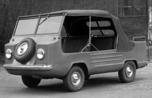 без "сельского" варианта не полно) 
Был еще вариант со съемной пластиковой крышей вместо тента.