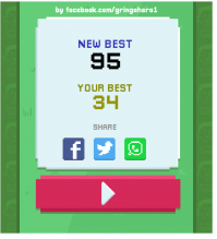 Можно подловить надолго, если не давать падать, ударяя в такт 1 клавишу и не доводя героя до середины. Но на 90-той секунде выскочил... Путин и я таки отвлёкся   )))