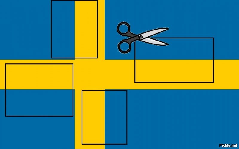 Есть такая историческая байка. Когда Мазепа бежал после поражения из-под Полтавы - то велел нарезать из шведских флагов "что-нибудь другое". Чтобы обмануть Меншикова - мол, мы вовсе и не за шведов воевали, а самостийные казаки.