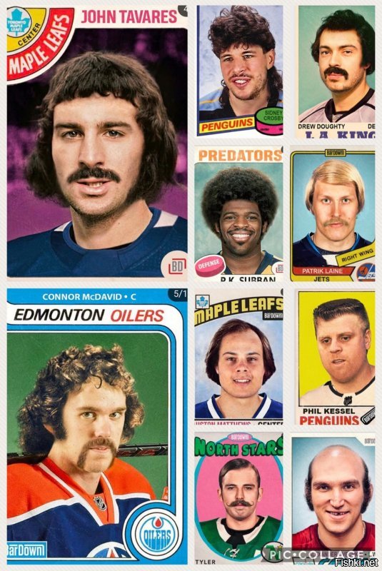 Как бы выглядели нынешние хоккеисты в 70х.