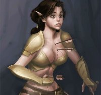 А костюмчик-то, костюмчик... как у женских игровых персонажах: ни одной защитной пластины и преобладание эстетики над здравым смыслом.