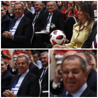 Я один заметил как наш министр рад за Мелани?))