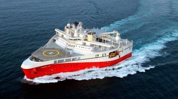 Корабль сейсморазведки Ramform Titan компании Petroleum Geo-Services (PGS).