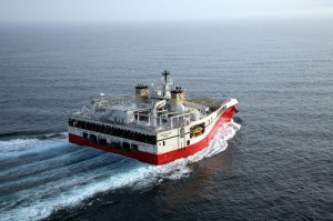 Корабль сейсморазведки Ramform Titan компании Petroleum Geo-Services (PGS).