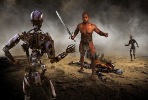 У дуэльного и боевого фехтования есть общее! Там не было негров!