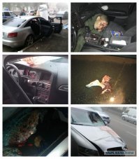 Авария дня. В Уфе автомобиль на большой скорости сбил пешехода