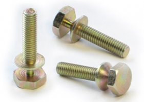 А еще есть срывные болты. Которые при определенном моменте, отламывается головка, и потом никак уже открутить.