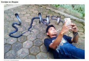 Чо-то я не догоняю  Если написано "селфи из Индии", то почему на фотке - житель Таиланда?  Тайцы в Индии не водятся...