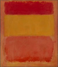 Самый дорогой художник последних лет. Картина написана в середине 20 века, в фирменном стиле Ротко   полотно из полос.
За такую красоту в 2012 году выложили аж $86,7 миллионов.