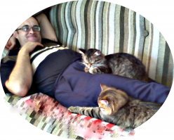 Вот блин, два часа ночи - лайкаю котиков... Своих что ли выложить?..Это Мурка ещё молодая... Уже взрослая... и с сыном.