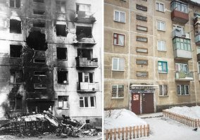 Тупые амеры, да!? Не то что наши умные русские!
::::::::::::::::::::::::::::::::::::::::::::::::::::::::::::
Кто не знает на фото ниже протараненный дом в Новоссибирске, таким же психом, на АН-2, в 1976 году.