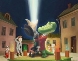 25 рисунков японского художника о буднях крокодилов, живущих среди людей