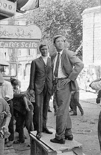 Юрий Никулин, Андрей Миронов. Съемки комедии  Бриллиантовая рука . СССР. 1968 г.