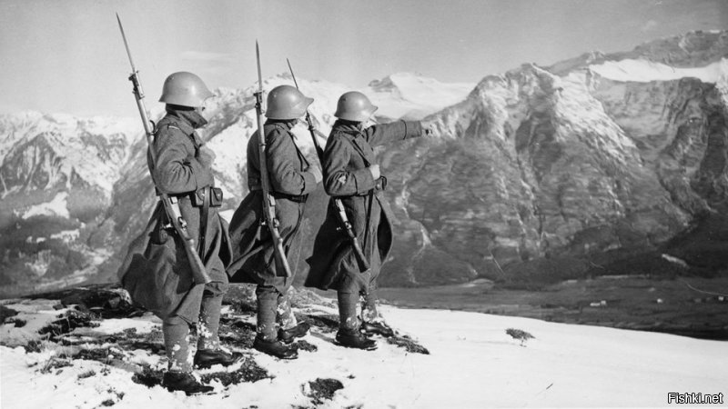 4 июня 1940 года Швейцария сбила два немецких самолёта - за нарушение своей воздушной границы. Люфтваффе сказало "бл@дь", и попыталось отомстить - хитроумно выманило 12 швейцарских истребителей на территорию Франции, где в данный момент велось наступление вермахта: там их атаковали 28 "мессершмиттов". Однако швейцарцы доказали, что умеют не только сыр на часах крутить - они хоть и потеряли один самолёт, но подбили три вражеских.

Третий рейх выматерился и нервно почесал в своём нацистском затылке. На следующий день происходит массированный налёт бомбардировщиков на Швейцарию - с нулевым результатом, ибо огонь ПВО таков, что немцы опять потеряли 3 самолёта. Фюрер натурально расстраивается, и делает заявление - как это х.y.ёво, что немецкие арийские самолёты уничтожаются немецкими же самолётами, купленными за рейхсмарки у Германии (ибо на вооружении Швейцарии стоят аналогичные "мессершмитты"). Швейцария молча смотрит на часы, и мрачно ест сыр, как в последний раз.

16 июня 1940 года в Швейцарию забрасываются 10 немецких диверсантов с целью в качестве мести подорвать аэродром, и всех в тот же день арестовывают. Фюрер говорит фразу "да ё.б. твою мать", и застывает в испуге, ибо понимает, что сказал её по-русски. Швейцария делает вид, что вконец поглощена п.и.з.д.е.ц каким вкусным сыром национального производства. Но понимает, что в общем-то дело плохо.

26 июня 1940 года командование рейха принимает план "Танненбаум" ("Елочка") по оккупации Швейцарии в три дня - то есть, берется елочка, обертывается сыром, и засовывается Швейцарии в задницу. Такой план швейцарцам очень не понравился. Они приступили к быстрому строительству оборонительных сооружений по плану "Национальный редут". Основная часть этого плана была - сделать оккупацию Швейцарии крайне неудобной и дорогостоящей. С этой целью в горах были построены доты и фортификации, заминированы дороги и туннели, и изъят из продажи дорогостоящий сыр в местах возможного прохождения частей вермахта. Офицерам было отдано распоряжение оборонять свои участки, невзирая на любые приказы вышестоящего начальства о прекращении сопротивления.

Рейх вновь почесал свои нацистские затылки. Хотя Швейцария явно в.ы.ё.бывалась, воевать и верно становилось накладно. Кроме того, были нужны пути в Италию (иначе их разрушат), и сохранение как нейтральной валюты швейцарского франка. По соглашению в августе 1940-го Швейцария обязывалась предоставить рейху бесплатный транзит грузов, и дать кредит в 150 миллионов франков. Поставки сыра и часов были оформлены тайным отдельным соглашением. Германия отвела войска от швейцарских границ, и угроза войны миновала.

В 1944 году Швейцария запретила транзит нацистских грузов. Рейх обещал п.и.з.д.е.ц, но ему было уже не до Швейцарии, ему самому ёлочку в известное место без сыра засунули. 28 апреля 1944-го на аэродроме в Цюрихе сел повреждённый немецкий истребитель с секретным оборудованием - командир и объяснил, что он тут просто за сыром, вот сейчас купит килограммчик и обратно полетит. Швейцарцы не поверили. Дабы самолёт не попал в руки союзников, бригаденфюрер СС Шелленберг предложил уничтожить технику, а взамен Германия поставит Швейцарии 12 истребителей за символическую цену.

Швейцария согласилась, и сожгла самолёт н.а.х.у.й. А немцы взяли, и кинули их, как напёрсточники на рынке в девяностых годах - продали перекрашенные старые самолёты с изношенными двигателями. А потом взяли да и проиграли войну - вот уж н.а.е.б.а.л.и, так н.а.е.б.а.л.и. Но Швейцария подала в суд, и в 1951 отсудила у фирм "Мессершмитт" и "Даймлер" кучу денег. Те были так разочарованы, что п.и.з.д.е.ц просто.
Экая ведь сырная коммерческая нация.

На снимке - швейцарский патруль в Альпах показывает представителям вермахта, что н.а.х.у.й - это вон туда.