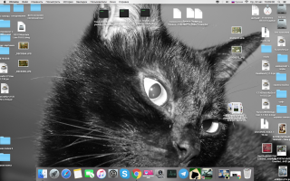 ну и мой "малость захламленный"  мак. на втором компе все чистенько - но он только для работы