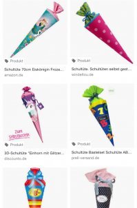 ))) вы про Schultüte? Думаю перевод сами поймёте. 
И если тут я не запарилась, то кузен вашего племянника это ж ваш сын? Ну при условии, что у вас с братом нет ещё братьев или сестёр. 
Ну там не только сладости, всякие маленькие подарки, сертификаты и пр. 
Все банальное не банально, просто мы с возрастом становимся более циничны и прагматичны. А для ребёнка это целый мир, его мир.   Его первый день, первая школа. 
Если пропустил первый день кузена, это мелочи жизни, конечно. Мне, кажется, у нас на это и внимании никто не обратит. 
Мне надо по делам, вот тоже отведу малого 30го и на следующий день улетаю, не прощу себе, если пропущу этот день. Вот такой я сентиментальный человек