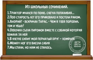 Половина  - баяны из школьных сочинений, а не из учебников