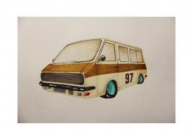 Нарисованный тюнинг советских автомобилей