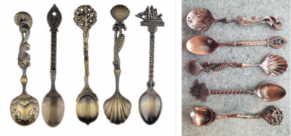 Эти ложечки еще в 2011 году заказывала за 100р набор. Они маленькие ппц.