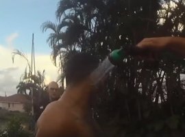 Ещё и душ устроили образине!