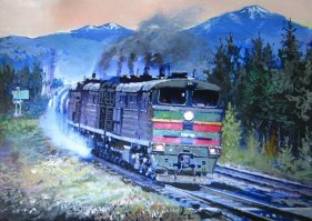 Мне вот эта понравилась. Как получилось, что можно рассмотреть мимику лица и поворот головы?
«На перегоне Олонгдо-Мурурин», Юрий Сорокин