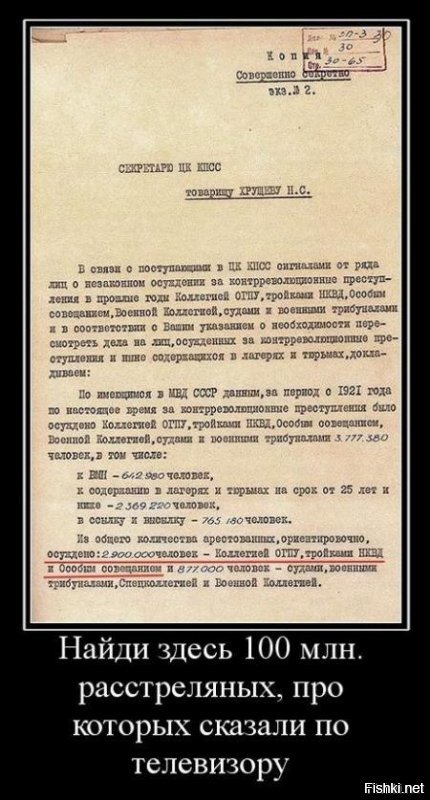 Вот что ты своим говновысером хотел сказать? ГУЛАГ был? Был. Вот только циферьки официальные совсем другие, недемократические. Что некоторых с либерастическим говносером и бесит.
