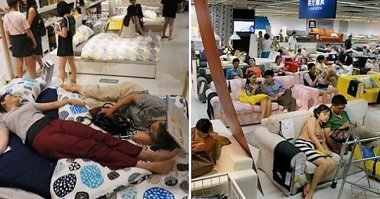 Не надо опускаться до уровня китайцев. Там спать и дать детям ссать в открытую в Икее - престиж и халява, сам видел неоднократно, нигде в др Азиатских странах не видел, только в Китае
