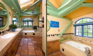 1. Кухня. Заядлый кошатник из Америки реконструировал свой дом в самый настоящий кошачий рай. 2. Кабинет. Мужчина потратил около 35000$ на специальные тоннели, выступы и карнизы по всему дому. 3. Ванная. по которым котики могут лазить в любое время. 4. Спальня. Когда-то здесь обитала одна кошка, однако теперь их 18!