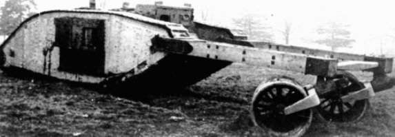 Фима, насчёт истории вопроса: а чего ты начал с рено фт17?))
незаслуженно забытая классика:
1918 год - роллер на базе Мк4. 
и еще более оригинальный магнитный экстрактор мин на базе Марк 1.